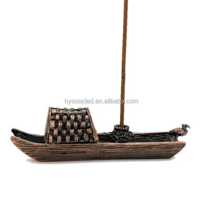 China Mini Gold Arabic Silver Cute Boat Holder Incense Stick Zen Buddha Supplier Cast Iron Censer Holder For 3mm Incense Stick for sale