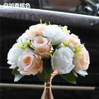 China Wedding Table Centerpieces Centerpieces for Wedding Table Rose Artificial Silk Flower Ball Wedding Rose Ball for Wedding Flower Arrangements for sale