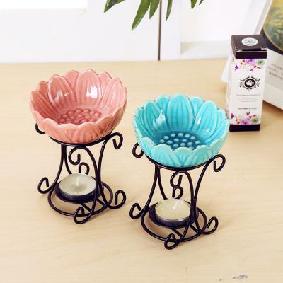 China Chinese Ceramic Room Warmer Meditation Yoga Spa Oil Melt Wax Burner Melt Wax Candle Holder Oil Burner Home Decoration Essential Oil Burner for sale