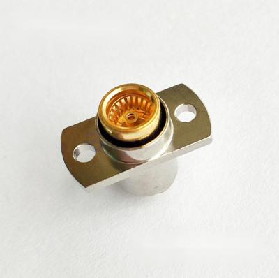 China 50Î © High Quality Female Head Two Hole Flange Coaxial BMA Connector for sale