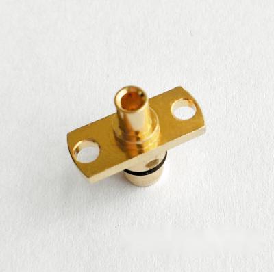 China 50Î © High Quality BMA Male RF Coaxial Cable Solder Connector With Two Holes Blind Flange Insert for sale