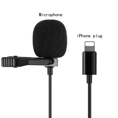 China Cable Microphone Mic Lavalier Clip Lapel Handheld Cable Microphone with Pocket for Iphone Type c 3.5mm Plug for Conference Class Life Wide for sale