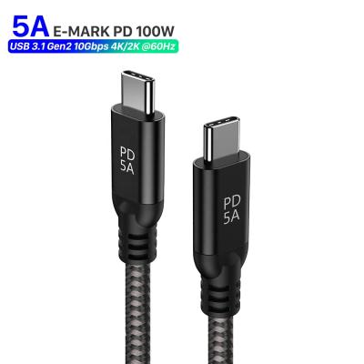 China High Quality Mobile Phone Etc.electronic 3.1 USB C to USB C Data Cable 1m Data Transfer 20V/5A 10GB Fast Charging Fast Charging USB Cable for Laptop Computer for sale