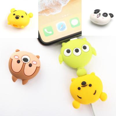 China Popular Cute Silicone Mobile Phone Accessories Cute Series Bite Cable Anime Phone Data Cable Cartoon Usb Cable Fill Protector for sale