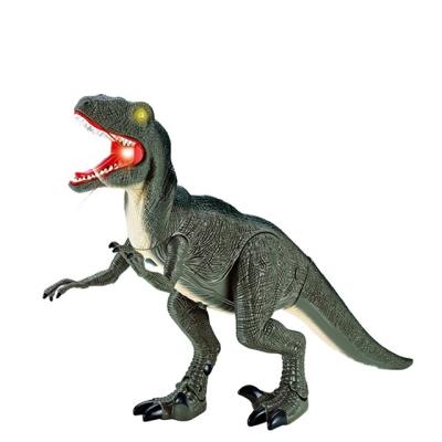 China Plastic Infrared RC Dinosaur Toy Remote Control Raptor With Function Artificial Electric Sound Light Play Dinosaur RC Toy for sale