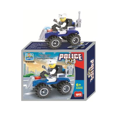 China Educational Block Toy Construction Building Block Building Toy DIY Police Car Vehicle Sets for sale