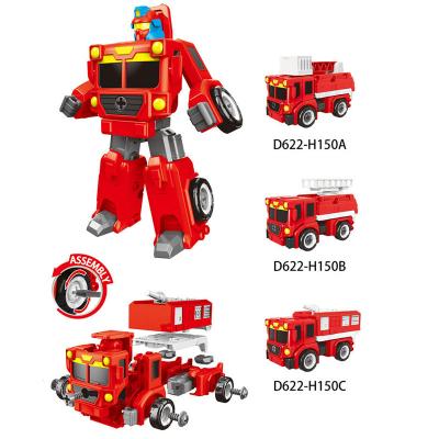 China RC Model New Product Plastic Toys Truck DIY Toys Assemble 3 Shapes Car Toy for sale