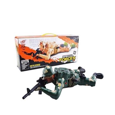 China 2022 Price 3+ Battery Operated Plastic Military Crawling Soldier Toys With Light Cheap And Healthy Electric Toy for sale