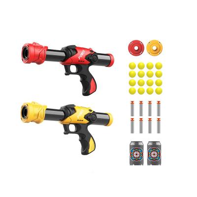 China Toy Children Soft Electronic Bullet EVA Foam Ball Shooting Gun Toy Air Shot Popper Gun for Kids for sale