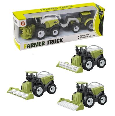 China Promotional Friction Toy Gift 2pcs Farmer Truck Rubbing Diecast Toy Diecast Vehicles for sale