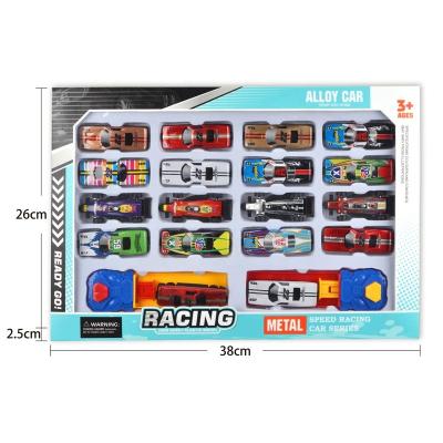 China 2022 Hot Selling Diecast Toy Rubbing Alloy Graffiti Racing Pull Back Toy Cars Play Set With 2 Launcher Diecast Toy Vehicles for sale