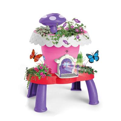 China 3+ 2022 DIY Educational Kindergarten Toys Electric Flower and Plant Game Set House with Light Flower Pots for sale