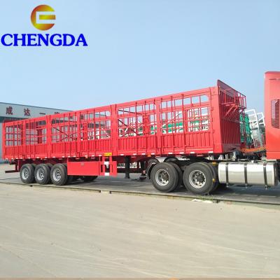 China Tanzania 3 Axle Used Fence Cargo Semi Truck Cross Country Trailer for sale