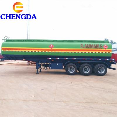 China Truck Trailer Used 3 Axle 12 Tire Fuel Oil Tank Tanker Truck Trailer for sale