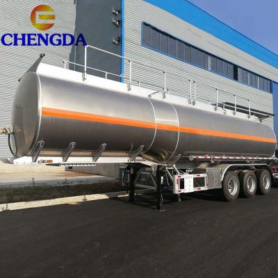 China Chengda new and used aluminum tanker trailer best price fuel oil tanker trailer for sale