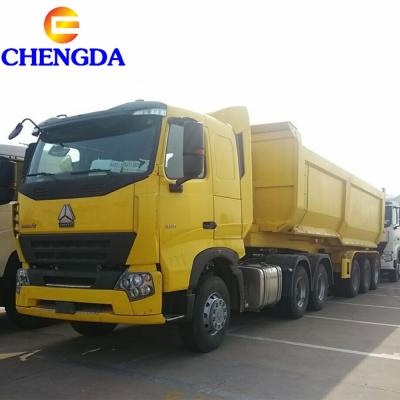 China Truck Trailer Cargo Transport 4 Axles Low Bed Truck Trailers For Sale for sale