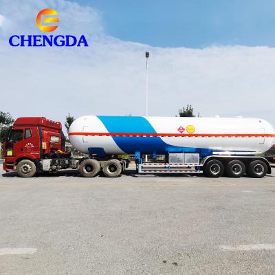 China Truck Trailer 3 Axles 59700L 59.7CBM Gas Tanker Semi Trailer For LPG for sale