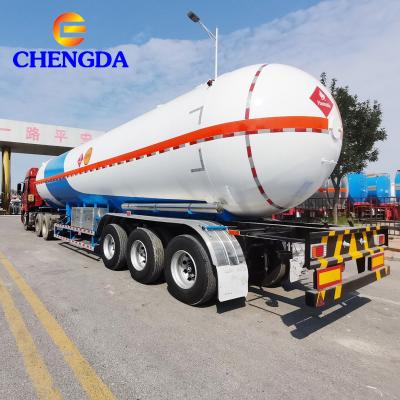 China Truck Trailer 3 Axles 59700L 59.7cbm Petrol Gas Tanker Semi Trailer for sale