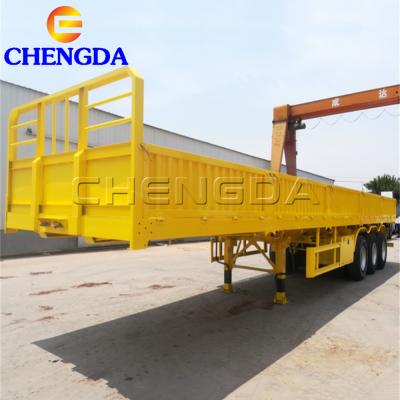 China Truck Trailer 3 Axle 40 Ton Side Wall Gooseneck Semi Trailer Barrier Cargo Semi Trailer for sale