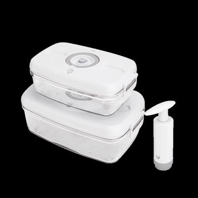 China Vacuum to Improve Nutrition Borosilicate Canned Food Glass Vacuum Food Box with Free Set of Automatic Electric Hand Vacuum Pump Food Container Storage Box for sale