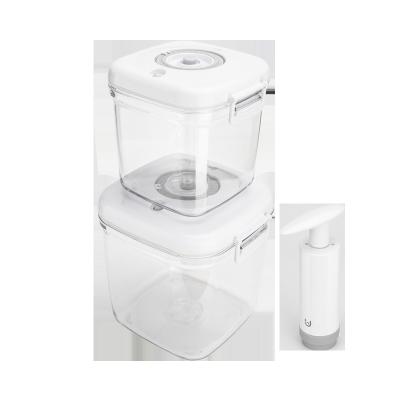 China Vacuum to Improve Nutrition Borosilicate Canned Food Glass Vacuum Food Box with Free Set of Automatic Electric Hand Vacuum Pump Food Container Storage Box for sale