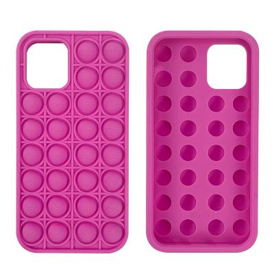 China Creative Design Shockproof Push Pops Bubble Shaker Toys 3D Silicon Relieve Stress Cell Phone Case For iPhone 12 for sale