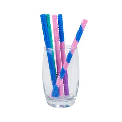 China Funny Food Grade Popular Silicone Reusable Drinking Straws for sale