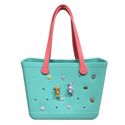 China Waterproof Cute Beach Tote Waterproof Travel Bags Washable Rubber Handbag For Boat Pool Sports Gym for sale