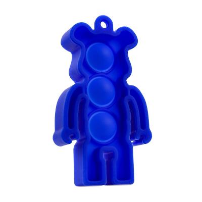 China Popular push bubble brick bear key chains sensory toys stir plastic toys gift toys relaxing fidget toys for sale