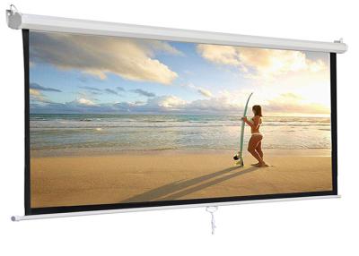 China Matte White 100 Inch Projection Screen 4:3 Manual Projector Screen Pull Down Style for sale