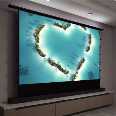 Cina Home Theater 120 Inch UST Proiezione schermi motorizzati piano ascendente proiettore schermo 4k CLR CBSP in vendita