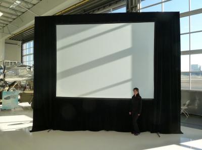 China Tela de projeção rápida exterior portátil 350inch da dobra com Front Rear Projection Fabric à venda