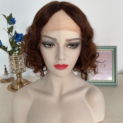 China Sheitels Jewish Mongolian Silk Top Steerable Kosher Wig Loose Wave Virgin Water Wave Wigs BOB Wig for sale