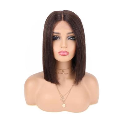 China 100% Hair Short Bob 4x4 Lace Closure Wig Middle Left Right Side Part Wholesale, 100% Brazilian Human Hair Wig for sale