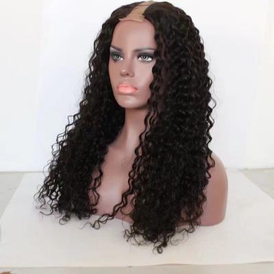 China 100% Human Hair U Part Wig Hair Wigs For Women Full Color Body Wave Water Wave Glueless Curly Curly Head U Part Hair Extension for sale