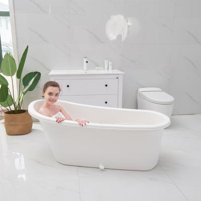 China Sustainable All-Season Plastic Bathtub Free Standing Adult Portable Indoor Bathtub For Adults for sale