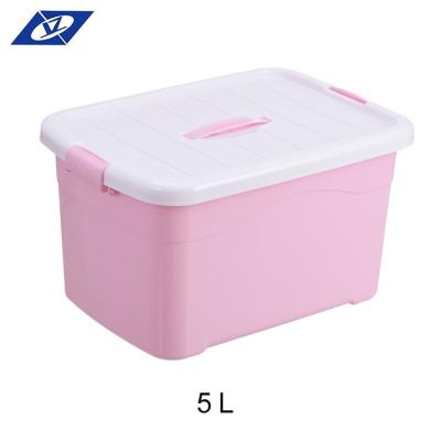 China Plastic Transparent Document Desktop Storage Box 28*21*16.5cm Clear Viable Storage Box for sale