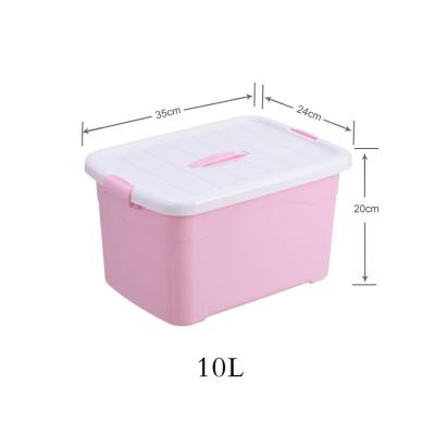 China Hot Selling Sustainable Storage Bins Tool Organizer Plastic Storage Box With Clear Lids for sale