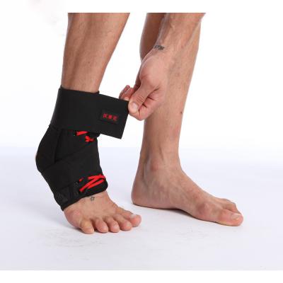 China Protective Custom Breathable Ankle Guard Nylon Knitted Ankle Sleeve With Elastic Strap Compression Ankle Support for sale