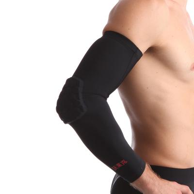 China Anti-collision& Best Breathable Wholesale Arm Compression Sleeve Pad High Elastic Quick Dry Sports Basketball Honeycomb Elbow Pad Support for sale