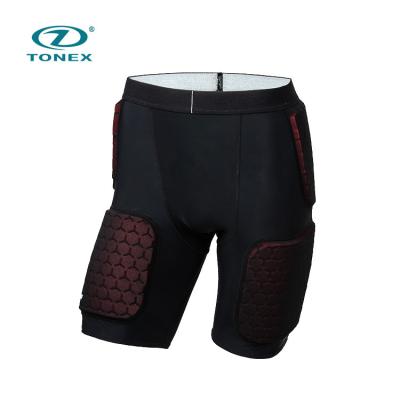 China Soft Flexible Nylon+Spandex+EVA/Foam Protective Gear Shorts For Padded Hockey Ski Pants for sale