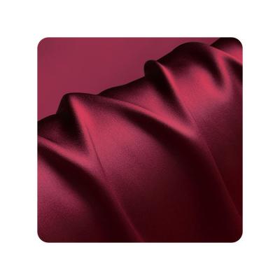 China From factory pure silk charmeuse breathable silk 16mm, 19mm, 22mm, 30mm, stock wine red directly 100% silk fabric 40mm for sale