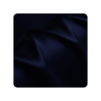 China Breathable Blackberry Charmeuse Charmeuse Factory Dress Blackberry Satin 40mm Single Face Cover 1oo% Pure Silk Fabric Navy Blue for sale