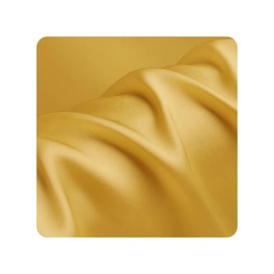 China 6A Grade Mulberry Fabric Breathable Yellow Silk Charmeuse 30mm Silk Satin 45