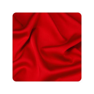 China Double Stretch Silk Fabric 19mm Silk Stretch Georgette For Shirts No.01 Silk Red Color for sale