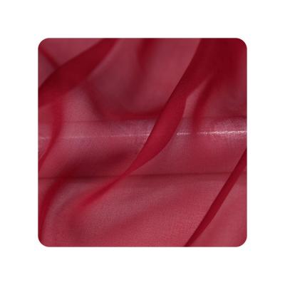 China No.13 Width Red Color Pure Silk Chiffon Fabric 6mm 55