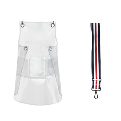 China Transparent waterproof cleaning apron, large pocket kitchen apron, unisex apron for making and cleaning at home for sale