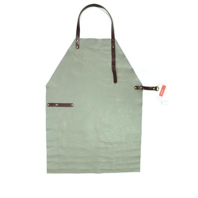 China 100% Genuine Leather Aprons Customized Eco-friendly Butcher Artist Apron Craft Work Cowhide Aprons for sale