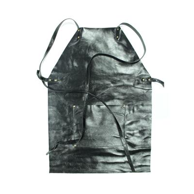 China 100% Cowhide Custom Leather Aprons 100% Genuine Handmade Work Apron Eco-Friendly for sale