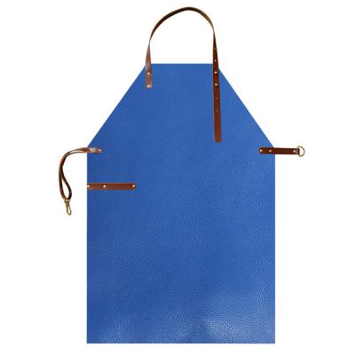 China 100% Genuine Custom 100% Eco-friendly Cowhide BBQ Bib Chef Kitchen Cooking Work Aprons for sale